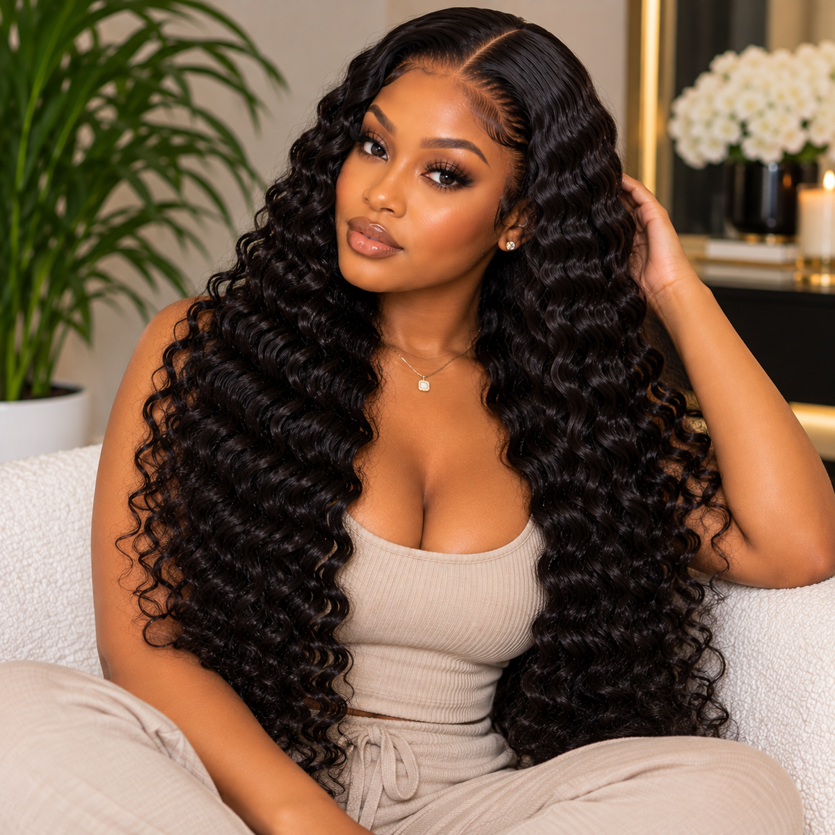 4×4 Deep Wave Closure Wig