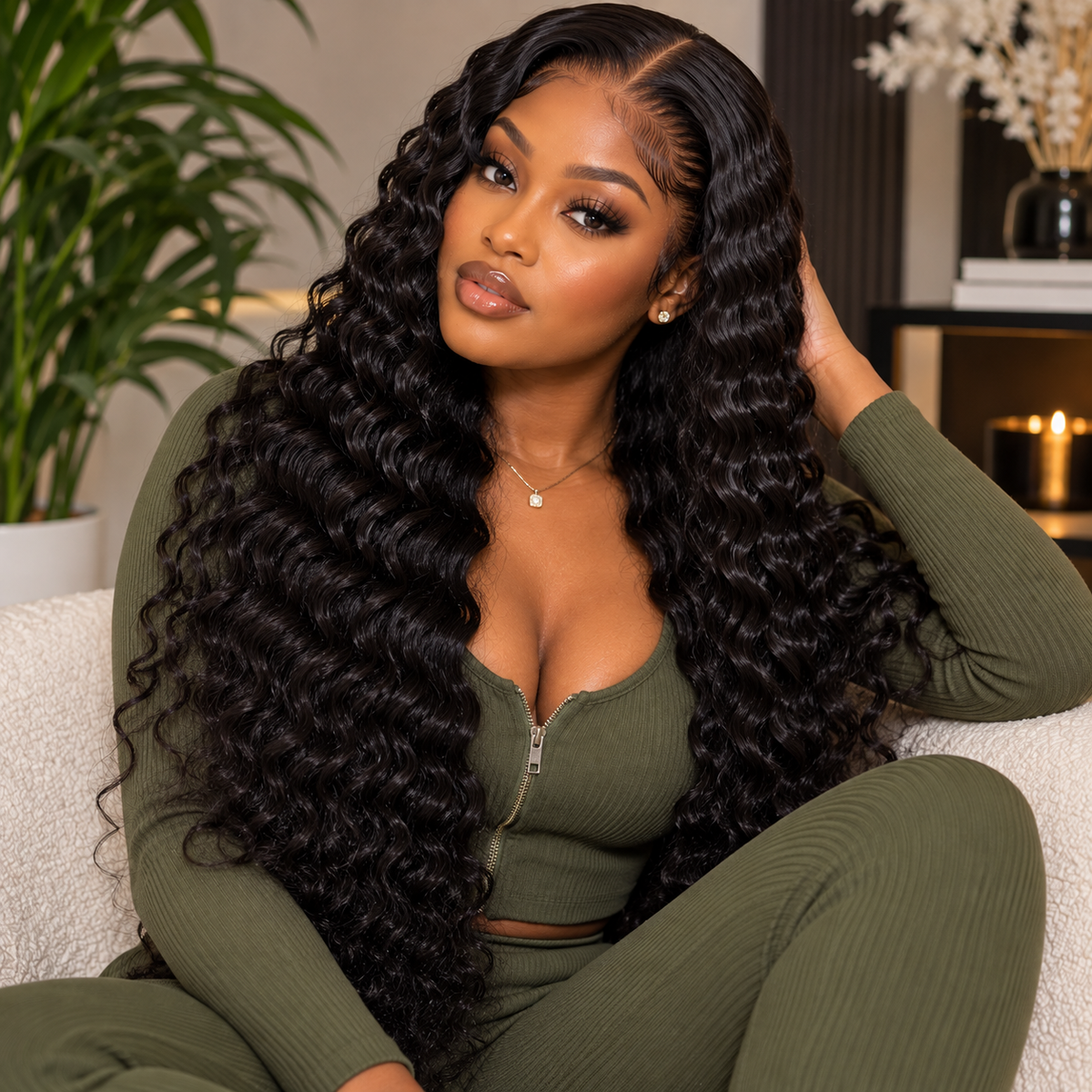 13×4 Deep Wave Frontal Wig
